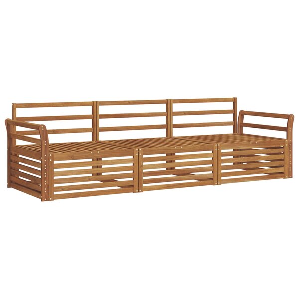 vidaXL Ensemble de canapés d'extérieur 3 pc Naturel