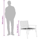 Chaises de jardin vidaXL 2 Pièces Noires 79x56x73 5 cm Rattan en polypropylène