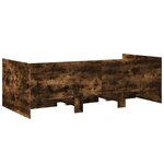 vidaXL Lit de jour avec tiroirs sans matelas chêne fumé 90x200 cm