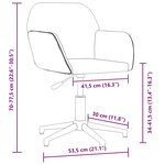 vidaXL Chaise pivotante de bureau Bleu Tissu