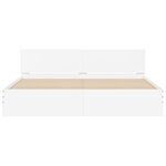 vidaXL Cadre de lit avec LED sans matelas blanc 180x200 cm