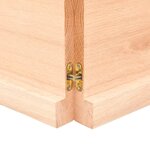 vidaXL Étagère murale 160x60x(2-4) cm bois de chêne massif non traité