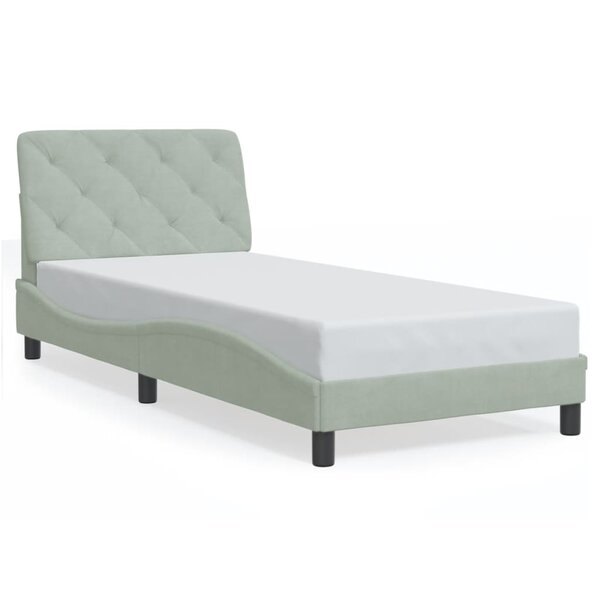 vidaXL Cadre de lit sans matelas gris clair 80x200 cm velours