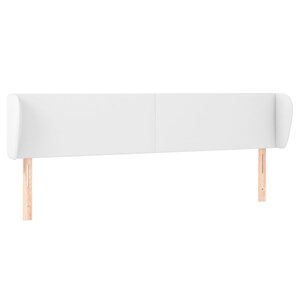 vidaXL Tête de lit avec oreilles Blanc 183x23x78/88 cm Similicuir