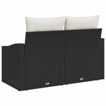 vidaXL Canapé de jardin avec coussin 123 x 62 x 69 cm polyrotin