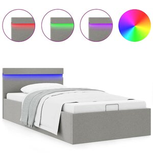 vidaXL Cadre de lit à rangement hydraulique sans matelas 90x200 cm