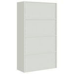 vidaXL Classeur gris clair 105x40x180 cm acier