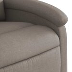 vidaXL Fauteuil de massage inclinable Taupe Tissu