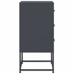 vidaXL Tables de chevet 2 Pièces anthracite 36x39x78 cm acier