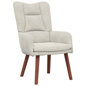vidaXL fauteuil Crème 63 x 67 x 94 cm Velours
