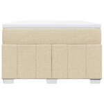 vidaXL Sommier à lattes de lit avec matelas crème 120x190 cm tissu