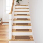 vidaXL Marches d'escalier 15 Pièces Jaune 60 x 25 cm Polypropylène