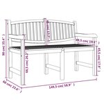 vidaXL Banc de jardin 149 5x60x90 cm bois de teck solide