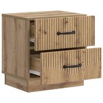 vidaXL Cabinet de chevet 2 Pièces Chêne artisanal 43 x 34 5 x 44 5 cm