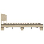 vidaXL Cadre de lit sans matelas chêne sonoma 200x200 cm