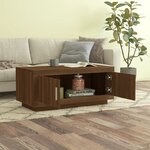 vidaXL Table basse Chêne marron 102x50x45 cm Bois d'ingénierie