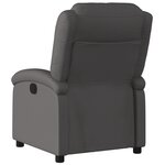 vidaXL Fauteuil inclinable électrique gris cuir véritable