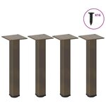 vidaXL Pieds de table basse 4 pièces Acier naturel 42-44 cm Acier