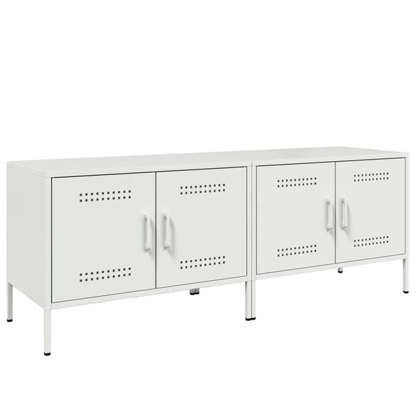 vidaXL Meubles TV 2 Pièces blanc 68x39x50 5 cm acier