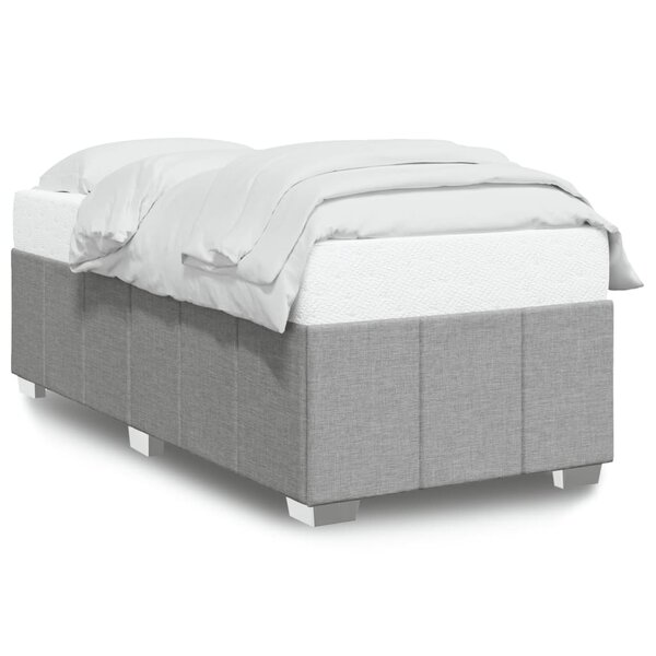 vidaXL Cadre de lit sans matelas gris clair 90x200 cm tissu