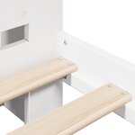 vidaXL Lit bibliothèque sans matelas blanc 160x200 cm bois pin massif