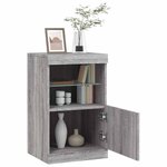 vidaXL Buffet avec lumières LED sonoma gris 41x37x67 cm