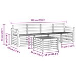 vidaXL Ensemble de canapés d'extérieur 5 pc Naturel