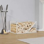 vidaXL Portant de bois chauffage blanc 70x43x34 5 cm