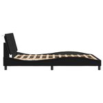vidaXL Cadre de lit avec LED sans matelas Zadar noir 140x200 cm