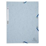 Lot De 3 Chemises À Élastiques 3 Rabats Carte Lustrée 400g/m2 - A4 - Orage - X 17 - Exacompta