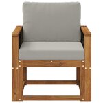 vidaXL Sofa de milieu extérieur Bois d'Acacia Massif Naturel