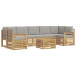 vidaXL Ensemble de canapés d'extérieur 8 pc Blanc et gris clair