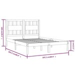 vidaXL Cadre de lit Marron miel Bois de pin massif 200x200 cm