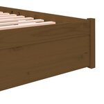 vidaXL Cadre de lit sans matelas marron miel bois massif 140x200 cm