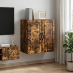 vidaXL Armoire Murale 59 x 31 x 60 cm Bois d'ingénierie Chêne fumé