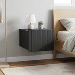vidaXL Cabinet de chevet mural 2 pc Noir 33 x 34 5 x 24 cm