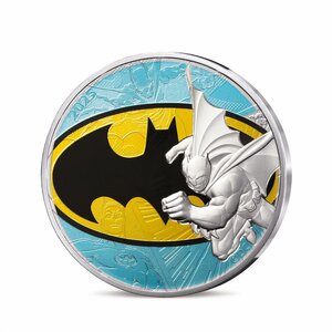 DC COMICS Monnaie de 10€ Argent LOGO BATMAN