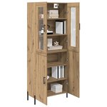 vidaXL Haut Armoire Montage mural Chêne artisanal 69 5 x 34 x 180 cm
