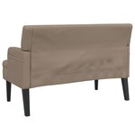 vidaXL Banc avec dossier cappuccino 112x65 5x75 cm similicuir