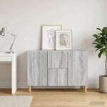 vidaXL Buffet Sonoma gris 89 x 34 5 x 60 cm Bois d'ingénierie