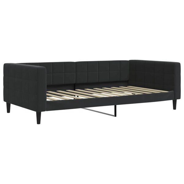 vidaXL Lit de repos sans matelas noir 100x200 cm velours
