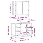 vidaXL Ensemble de meubles de salle de bain 2 Pièces Sonoma gris