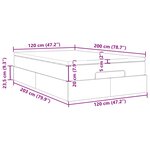 VidaXL Cadre de lit ottoman avec matelas blanc 120x200 cm similicuir