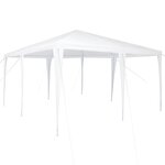vidaXL Tente de fête Blanc 400 x 400 x 266 cm Polyester et Acier