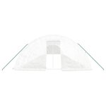 vidaXL Serre avec cadre en acier blanc 100 m² 20x5x2 3 m
