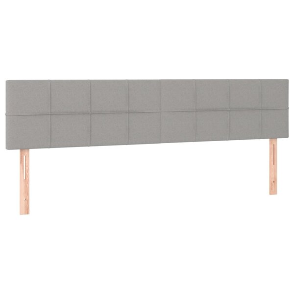vidaXL Têtes de lit 2 Pièces Gris clair 90x5x78/88 cm Tissu