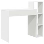vidaXL Bureau avec étagère Blanc 100 x 40 x 90 cm Bois d'ingénierie