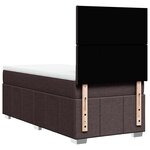 vidaXL Sommier à lattes de lit avec matelas Marron foncé 90x200 cm