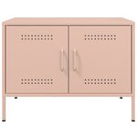 vidaXL Meubles TV 2 Pièces rose 68x39x50 5 cm acier