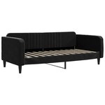 vidaXL Lit de jour avec gigogne et tiroirs noir 100x200 cm velours